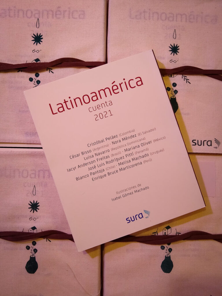 Contraportada de Latinoamérica cuenta (Ed. Tragaluz, Medellín, 2021)